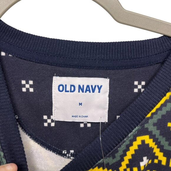 Buddy the Elf Christmas Sweater Sweatshirt Old Navy NEW Medium Blue - Picture 8 of 8